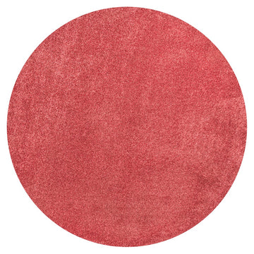 Haze Solid Low-pile Area Rug Red
